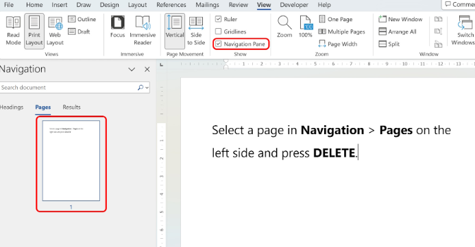 How to Delete a Page in Microsoft Word