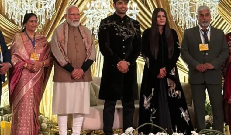 PM Modi Graces Neeraj Chopra and Himani Mor’s Star-Studded Wedding Reception in Delhi