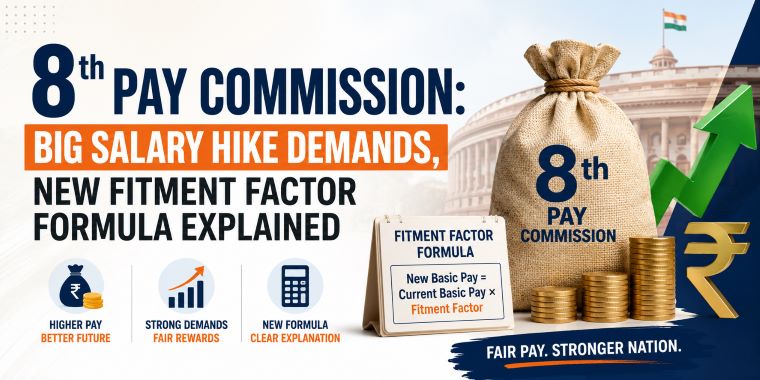 8th Pay Commission: Big Salary Hike Demands, New Fitment Factor Formula Explained