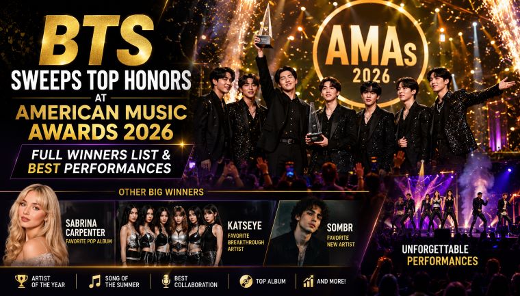 BTS Sweeps Top Honors at American Music Awards 2026; Full Winners List and Best Performances