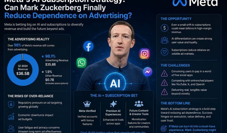 Meta’s AI Subscription Strategy: Can Mark Zuckerberg Finally Reduce Dependence on Advertising?