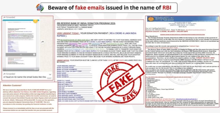 RBI Fake Email Scam Alert: PIB Fact Check Warns Public Against Fraud Messages