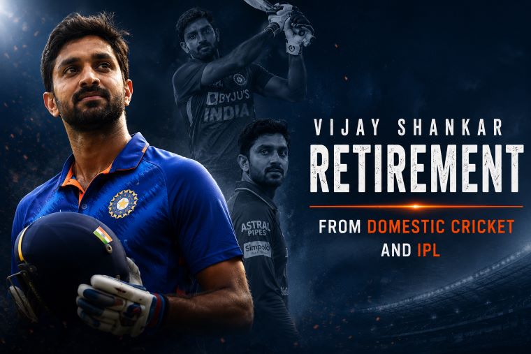 Vijay Shankar Announces Retirement From Domestic Cricket And IPL