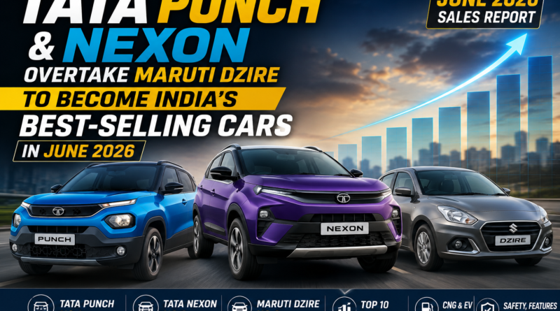 Tata Punch and Nexon Overtake Maruti Dzire to Become India's Best-Selling Cars in June 2026