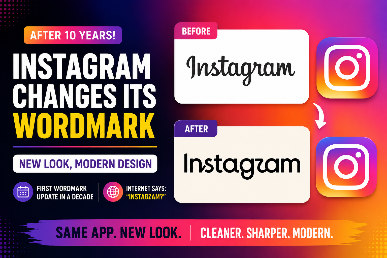Instagram Changes Its Wordmark After 10 Years: New Logo Sparks ‘Instagzam’ Reactions Online