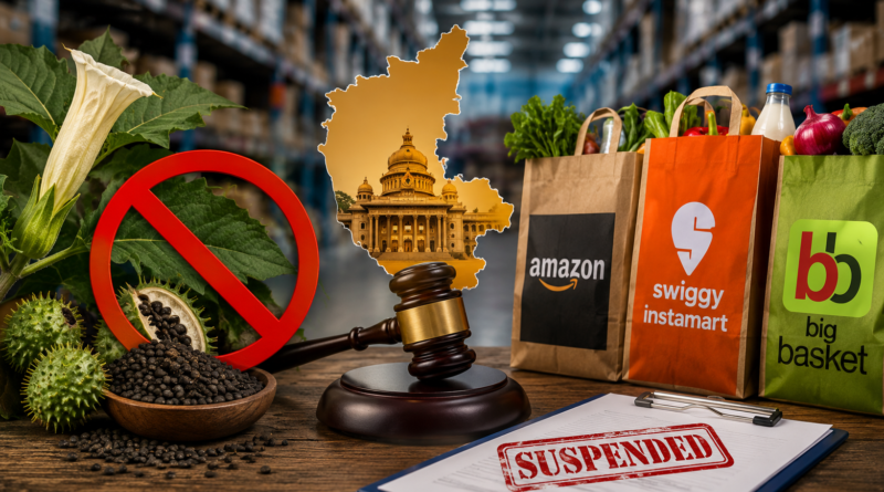 Karnataka Suspends Food Licences of Amazon, Swiggy Instamart and BigBasket Over Datura Sales