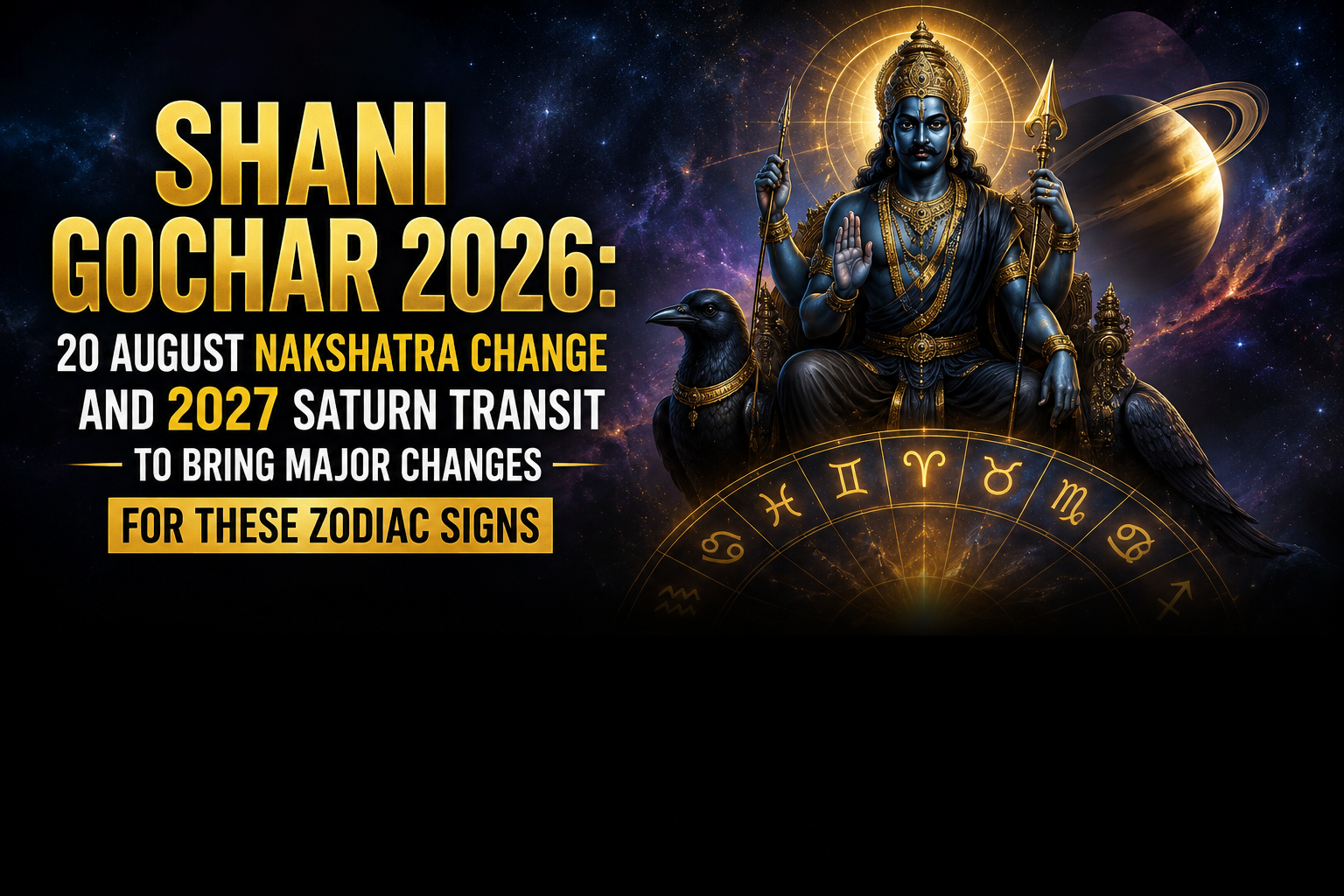 Shani Gochar 2026: 20 August Nakshatra Change and 2027 Saturn Transit to Bring Major Changes for These Zodiac Signs