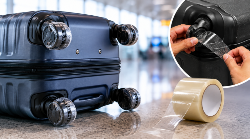 Why Are Travellers Putting Tape Around Suitcase Wheels The Viral Luggage Hack Explained